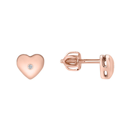 Diamond earrings Hearts