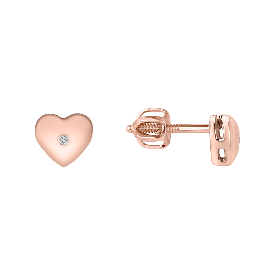 Diamond earrings Hearts