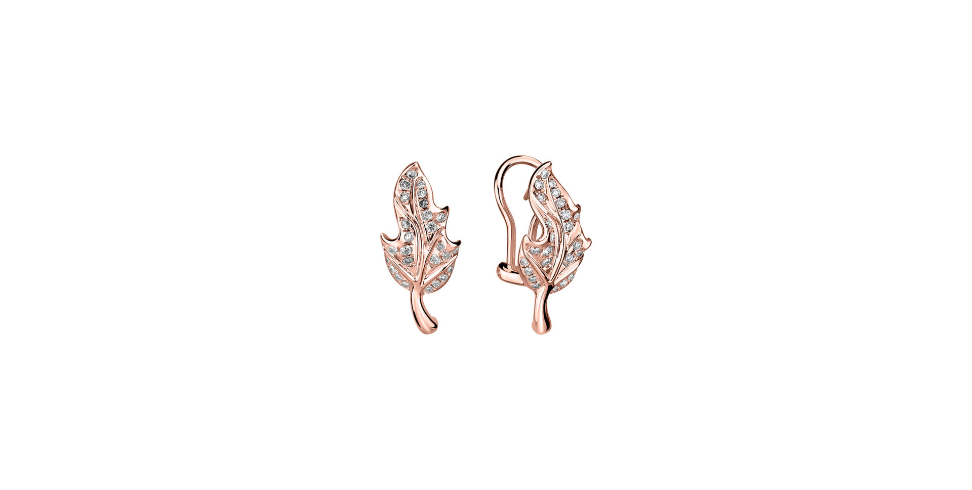 Diamond earrings Autumn Leaves