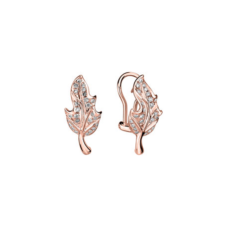 Diamond earrings Autumn Leaves