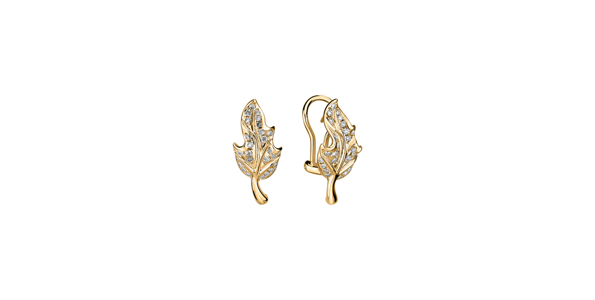 Diamond earrings Autumn Leaves