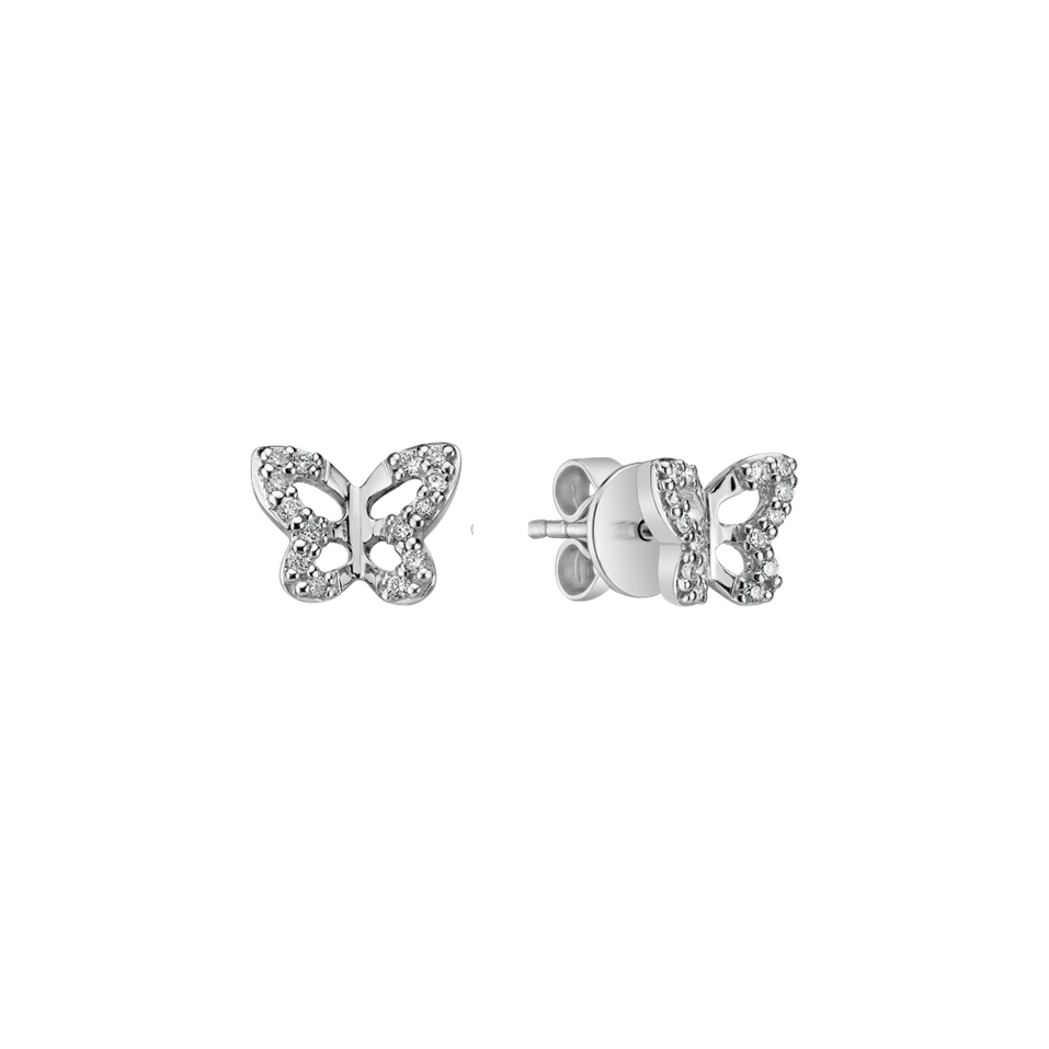 Diamond earrings Cute Butterfly
