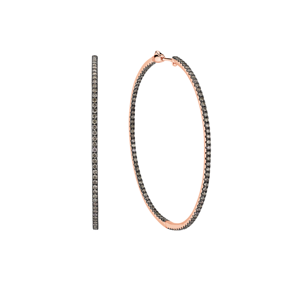 Earrings with brown diamonds Delightful Galaxy