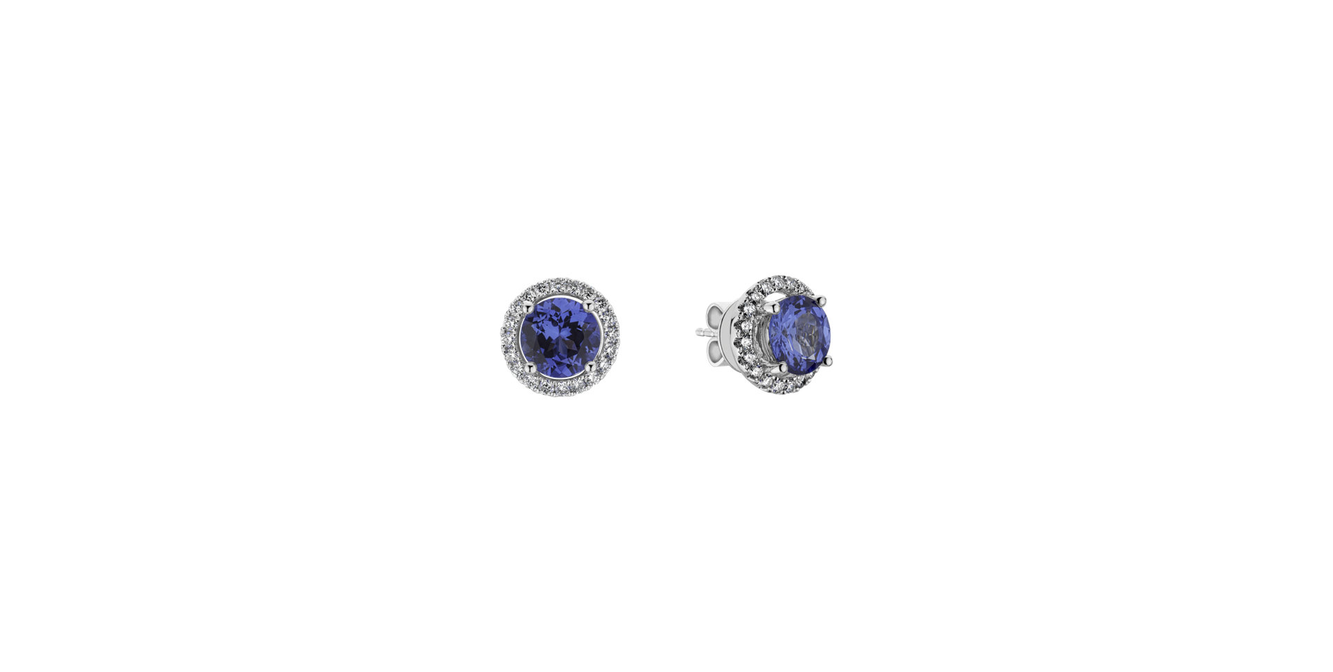 Diamond earrings with Tanzanite Desirae