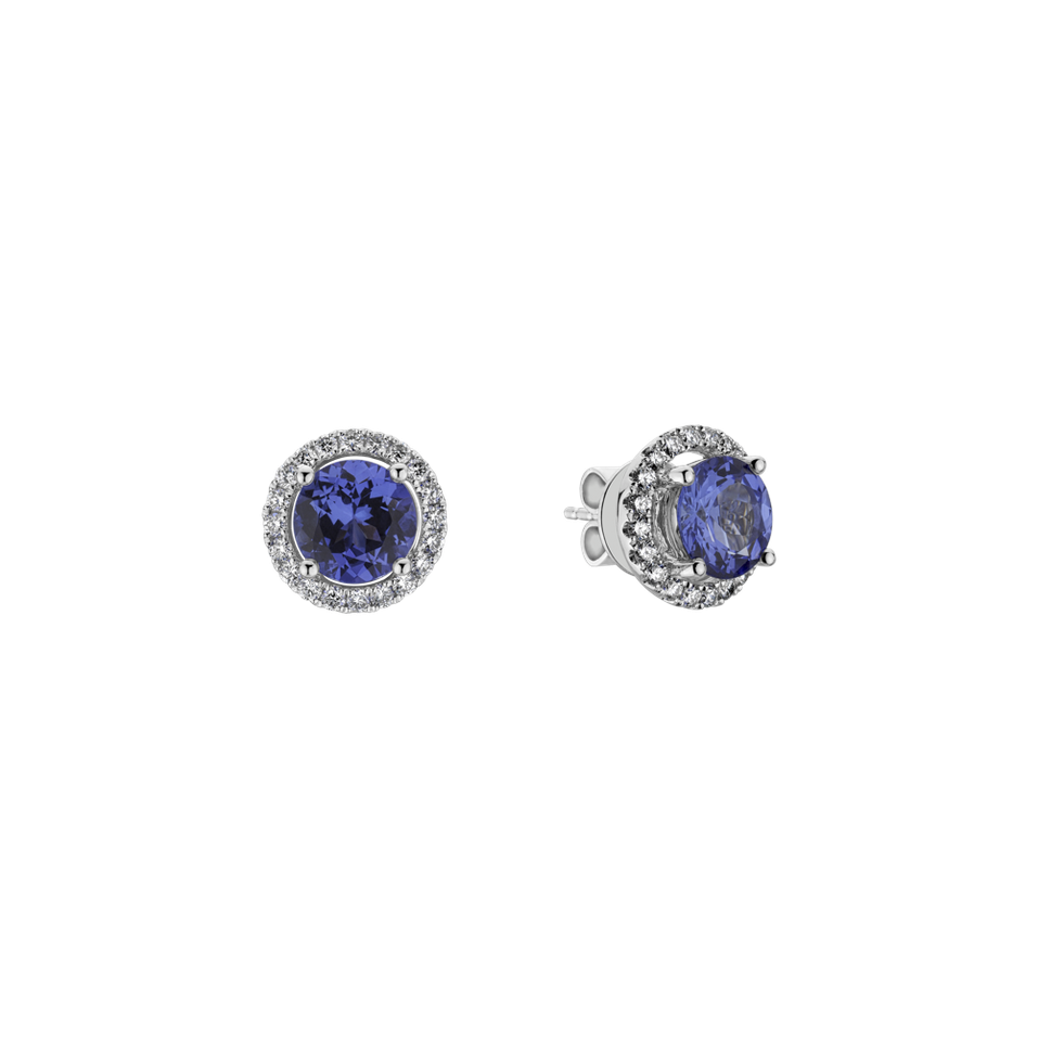 Diamond earrings with Tanzanite Desirae