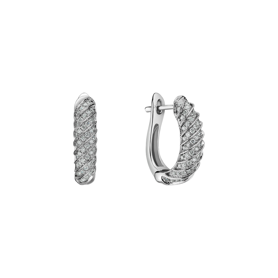 Diamond earrings Spiral of affection