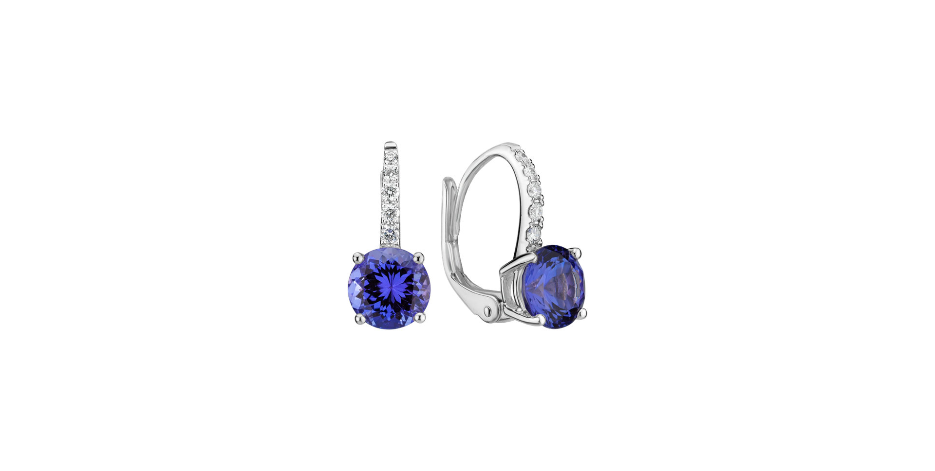 Diamond earrings with Tanzanite Fairytale Gentility