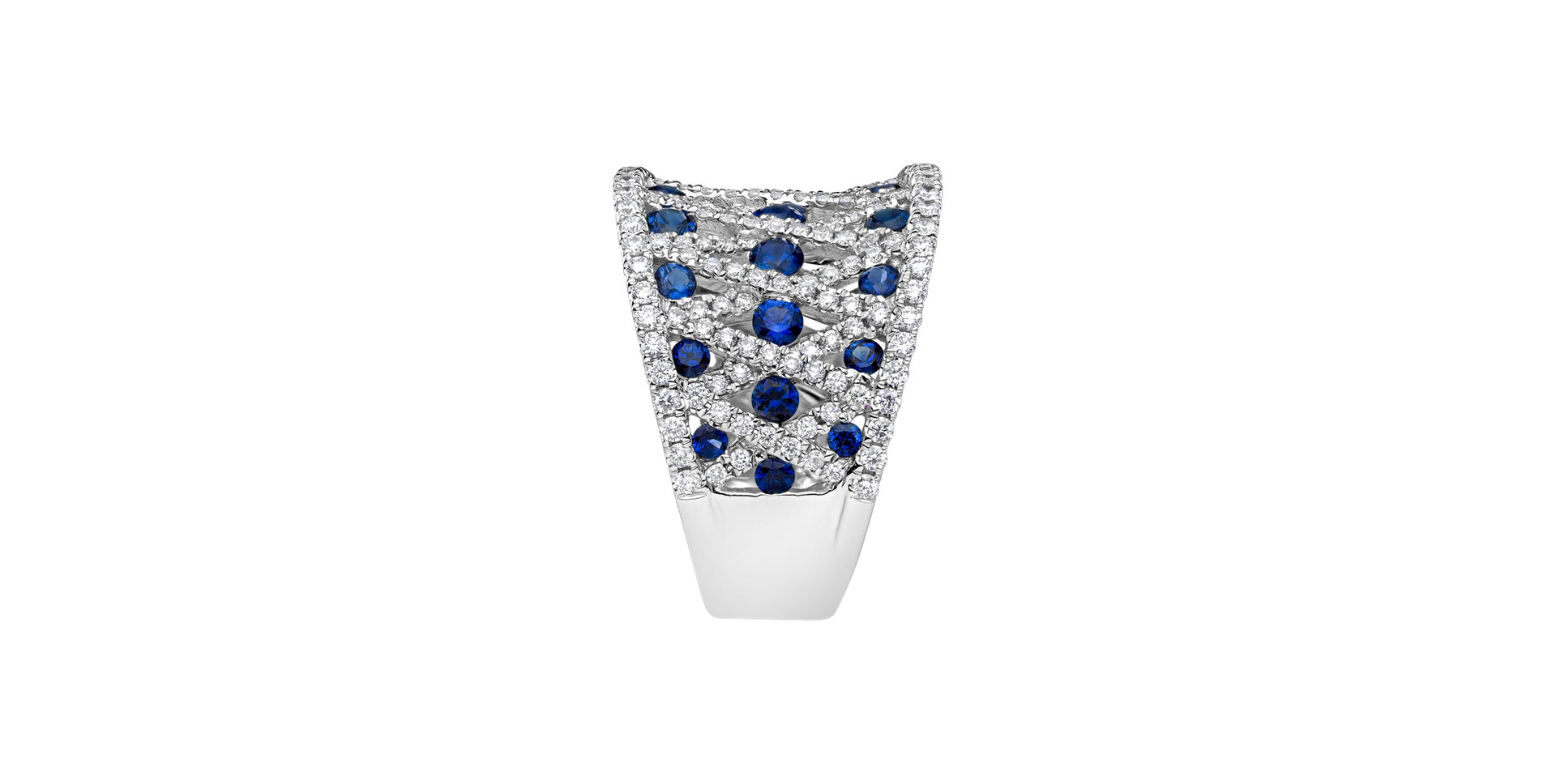 Diamond ring with Sapphire Dominique