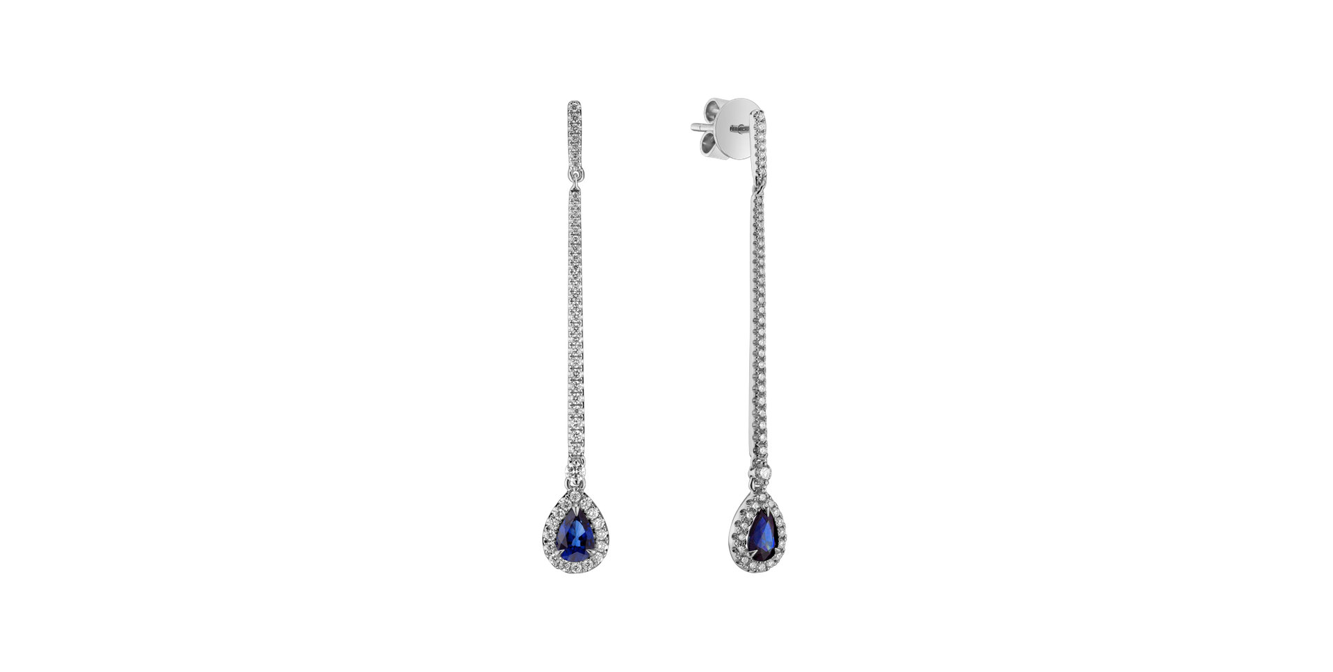 Diamond earrings with Sapphire Royal Blood