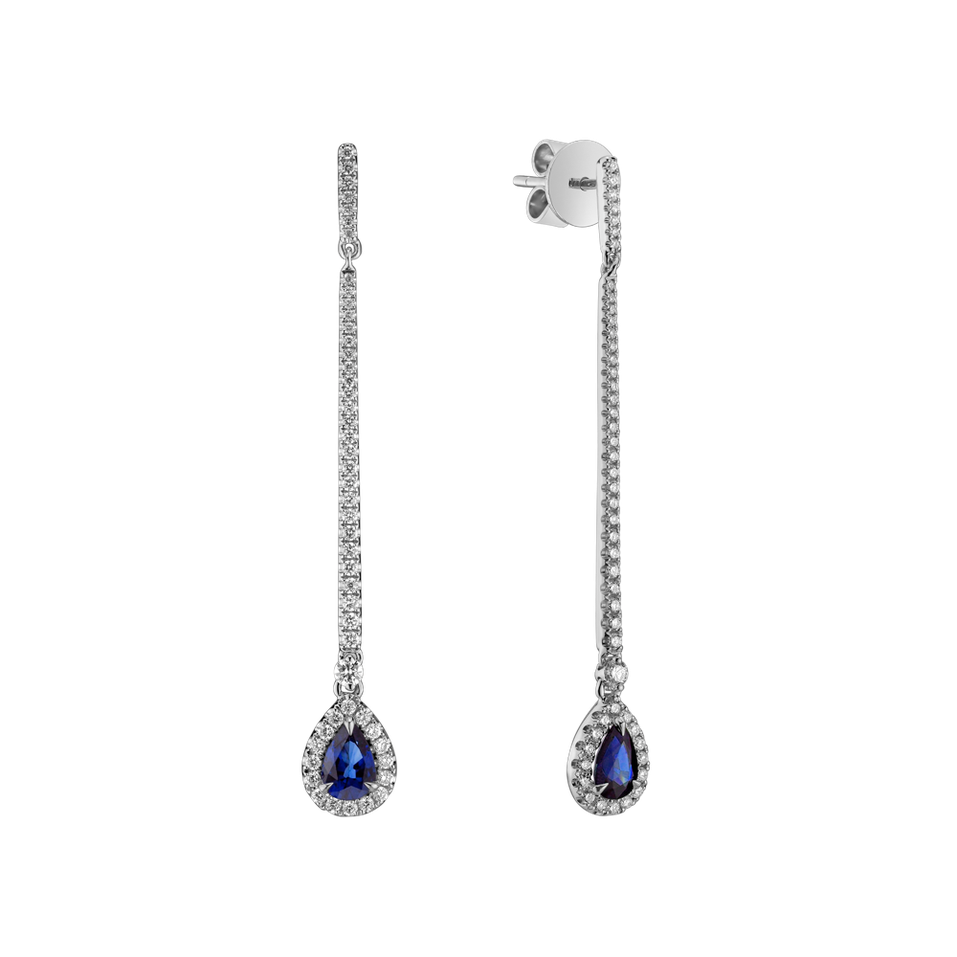 Diamond earrings with Sapphire Royal Blood