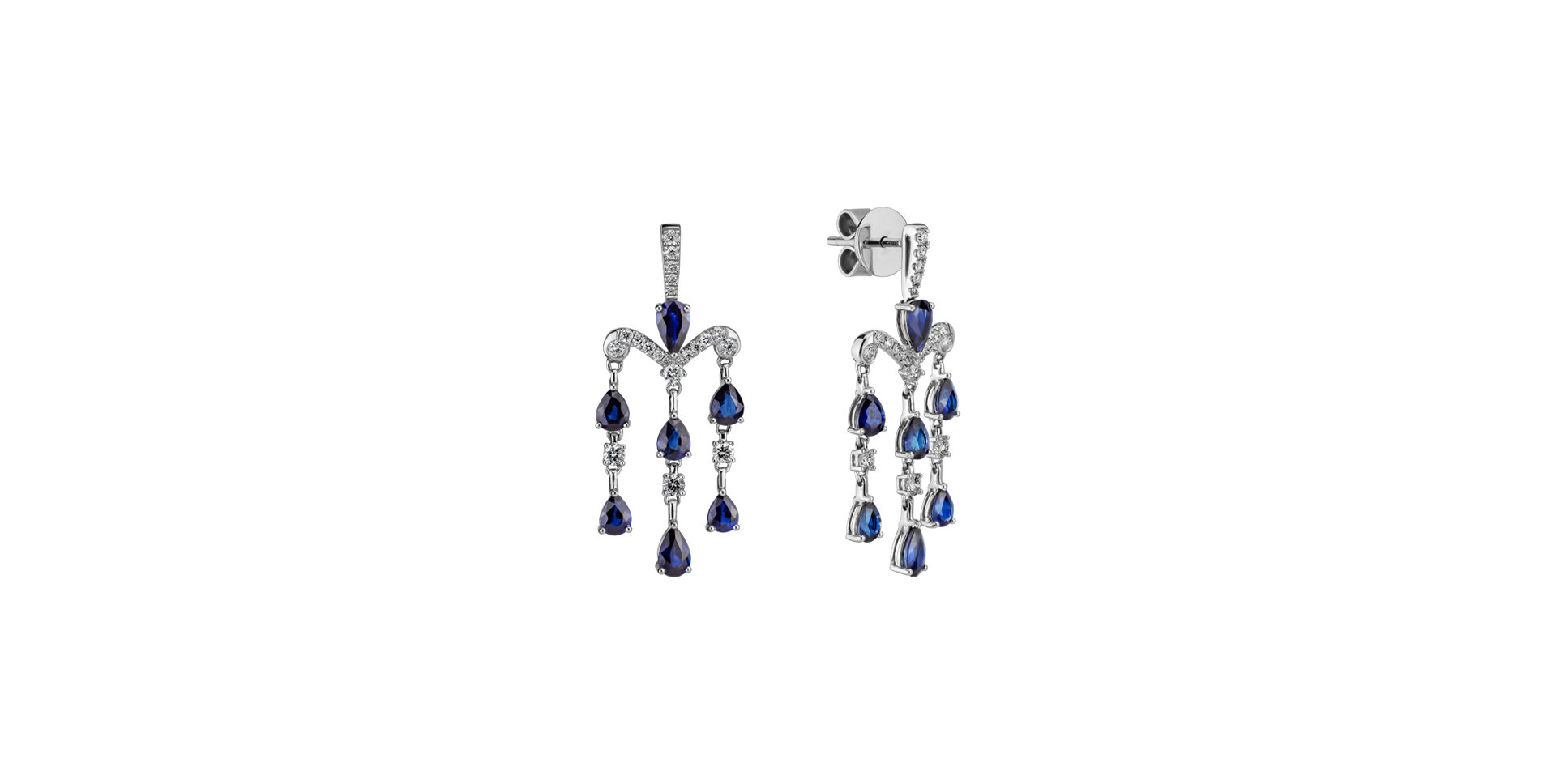Diamond earrings and Sapphire Phocles