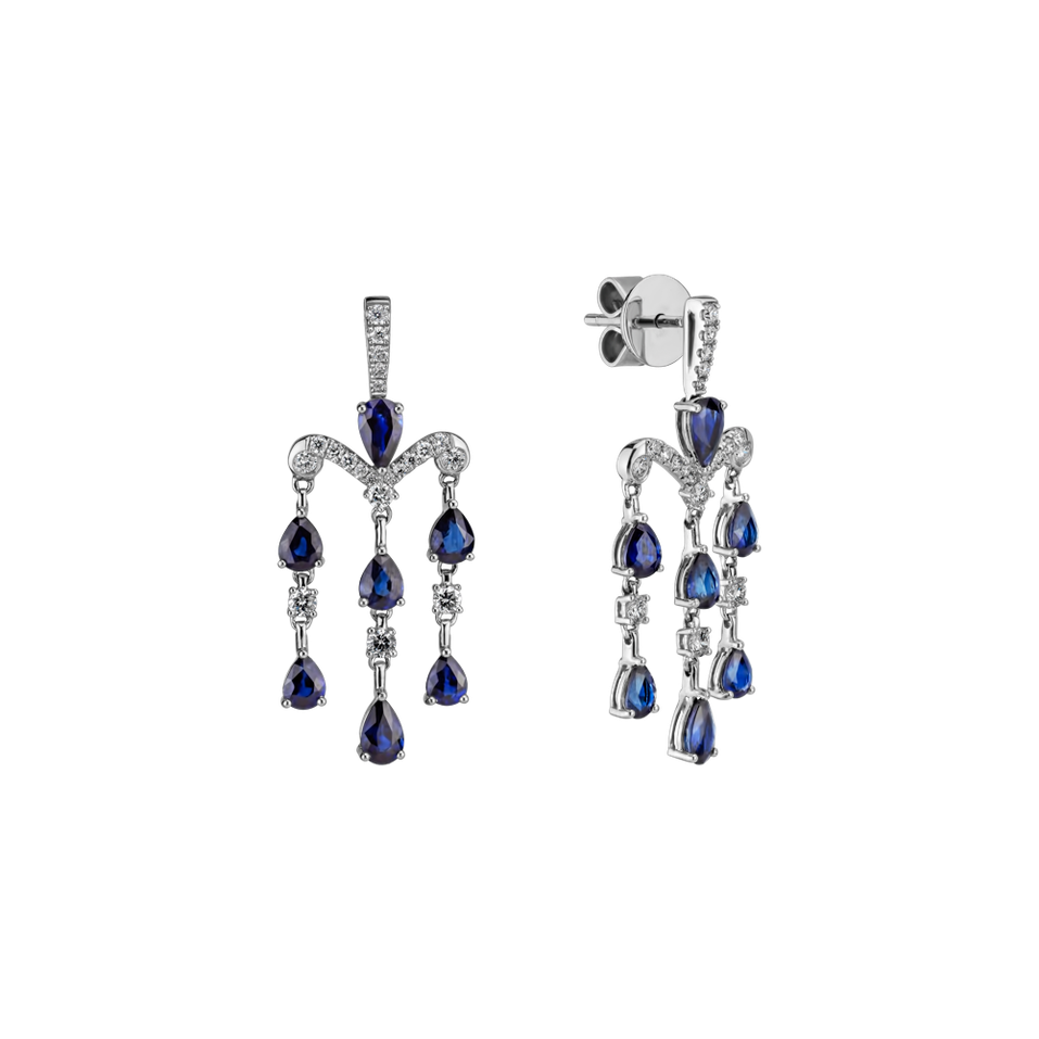 Diamond earrings and Sapphire Phocles