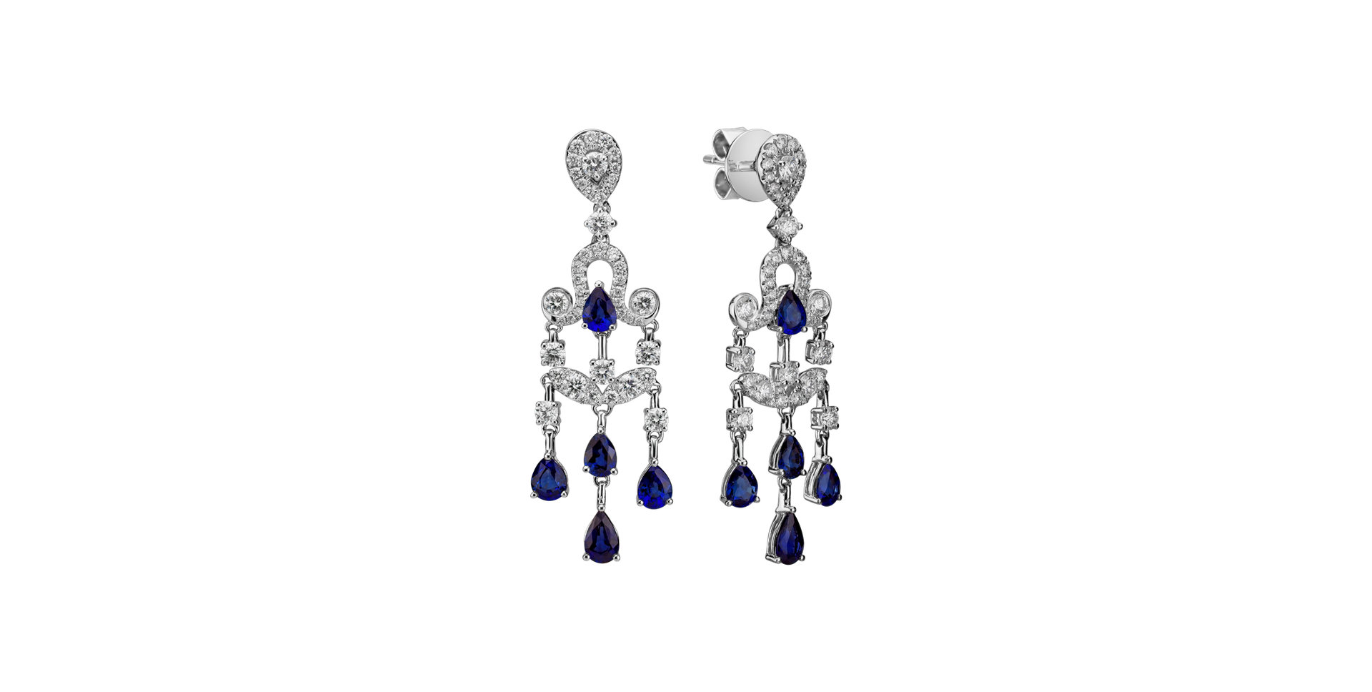 Diamond earrings and Sapphire Oriental Curtain