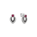 Earrings with Ruby, black and white diamonds Luxury Darkness3