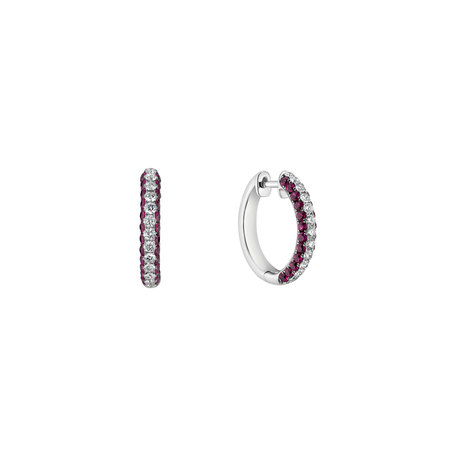 Diamond earrings and Ruby Carmine Border