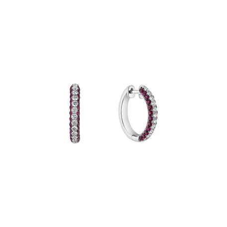Diamond earrings and Ruby Carmine Border