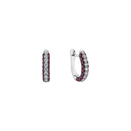 Diamond earrings and Ruby Yanthus
