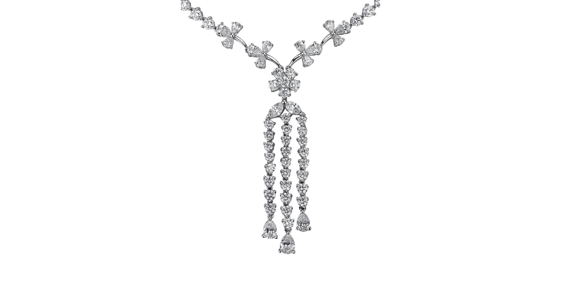 Diamond necklace Draining Raindrops of Flowers