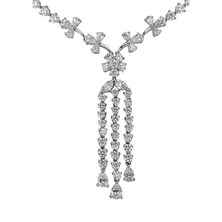 Diamond necklace Draining Raindrops of Flowers