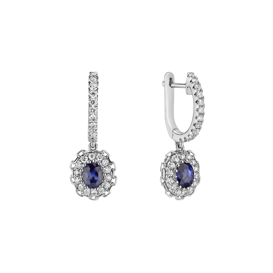 Diamond earrings and Sapphire Amiya