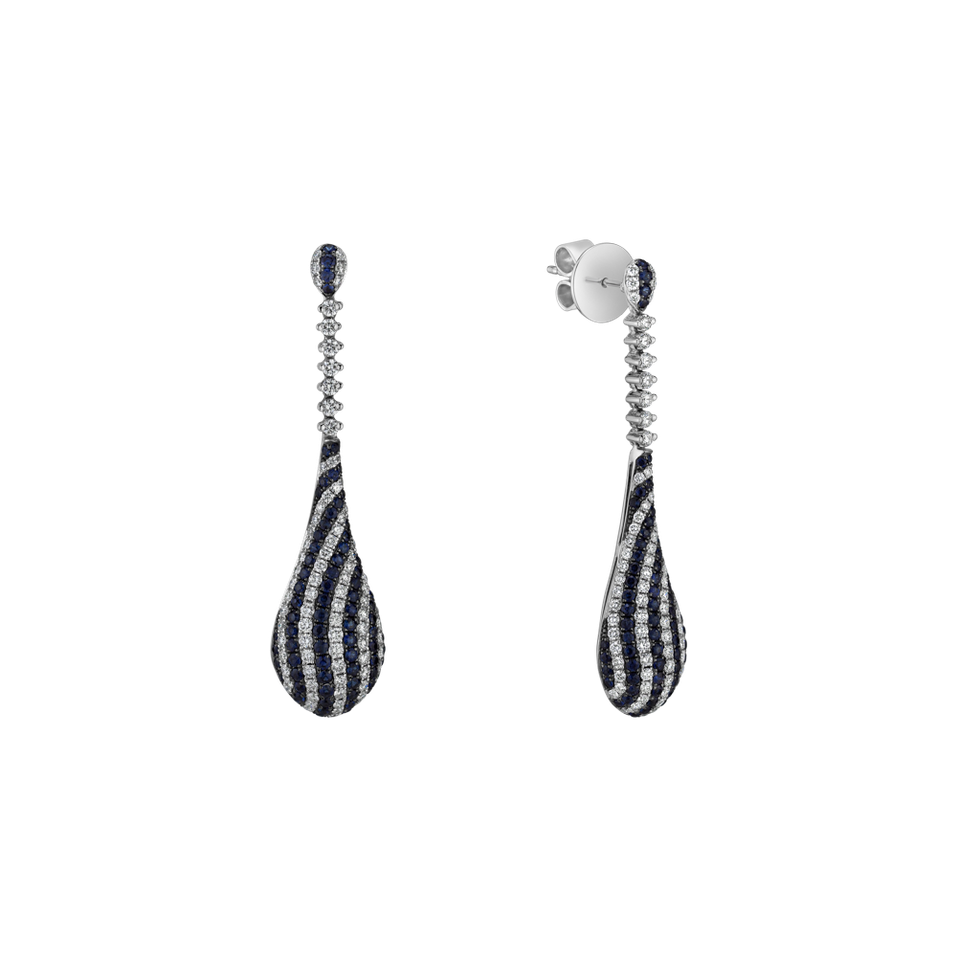 Diamond earrings and Sapphire Cleyrria