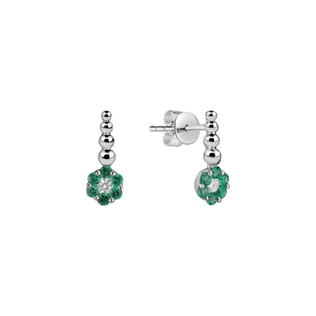 Diamond earrings and Emerald Mckenna