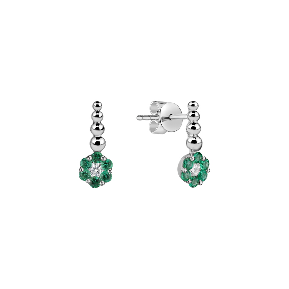 Diamond earrings and Emerald Mckenna