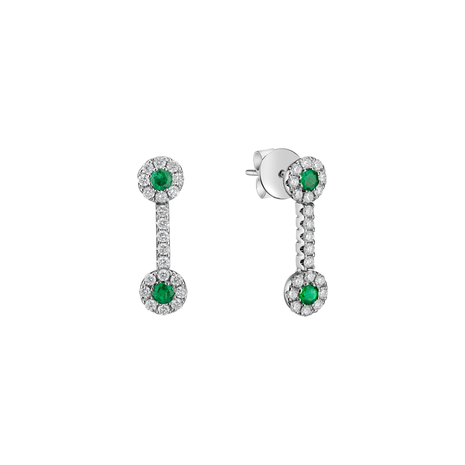 Diamond earrings and Emerald Preston