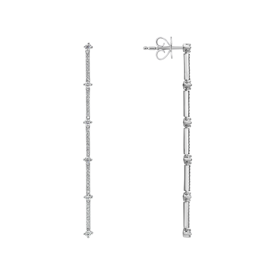 Diamond earrings Delicate Waterfall