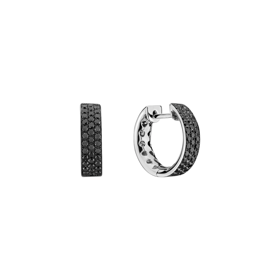 Earrings with black diamonds Inferno Love