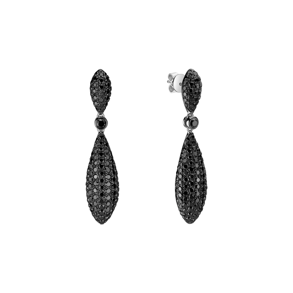 Earrings with black diamonds Inferno Secret