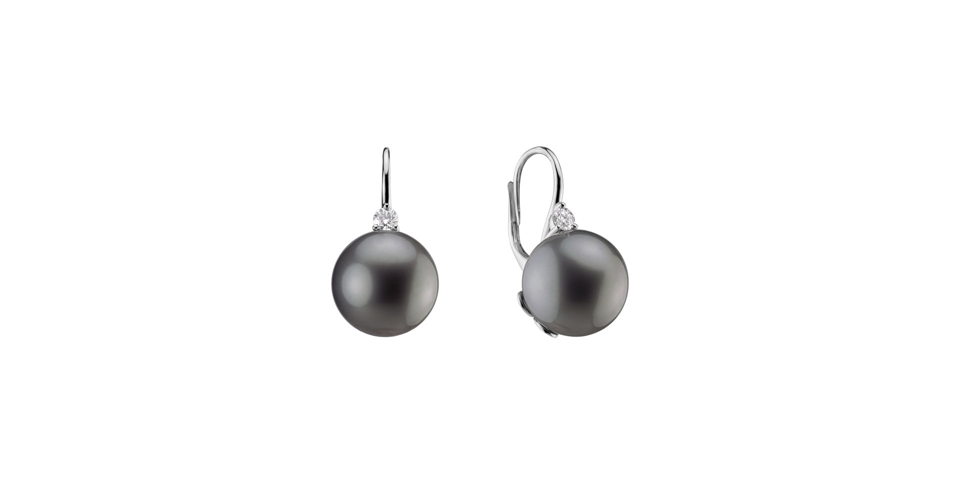 Diamond earrings with Pearl Ocean Mystery