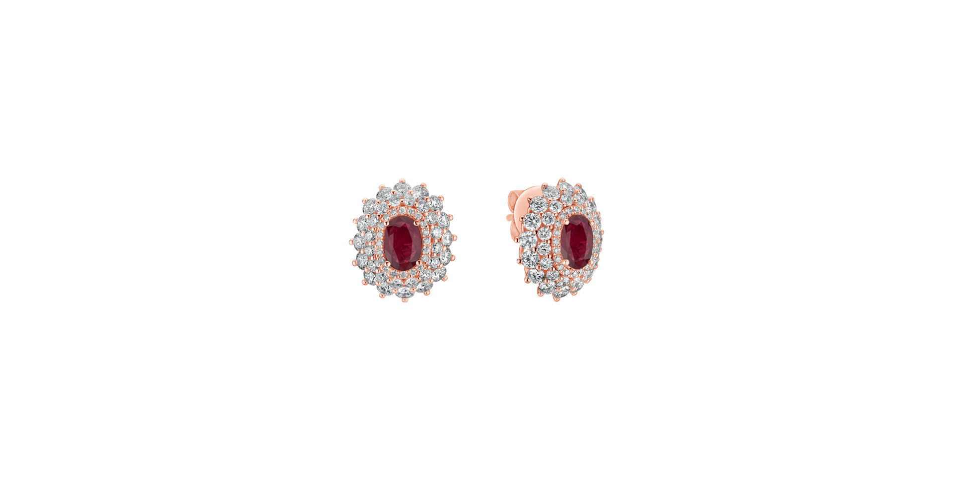Diamond earrings with Ruby Royal Radiance