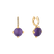 Diamond earrings with Amethyst Rainbow Space3
