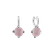Diamond earrings with Rose Quartz Rainbow Space3