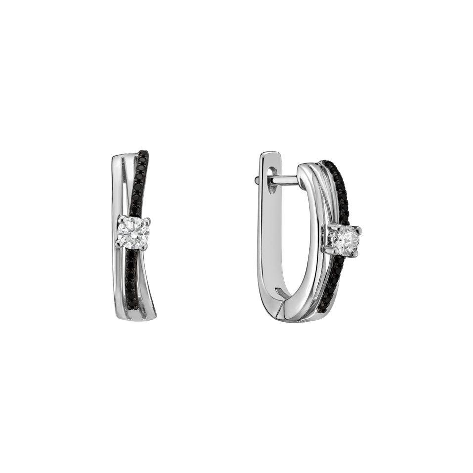 Earrings with black and brown diamonds Witching Opium