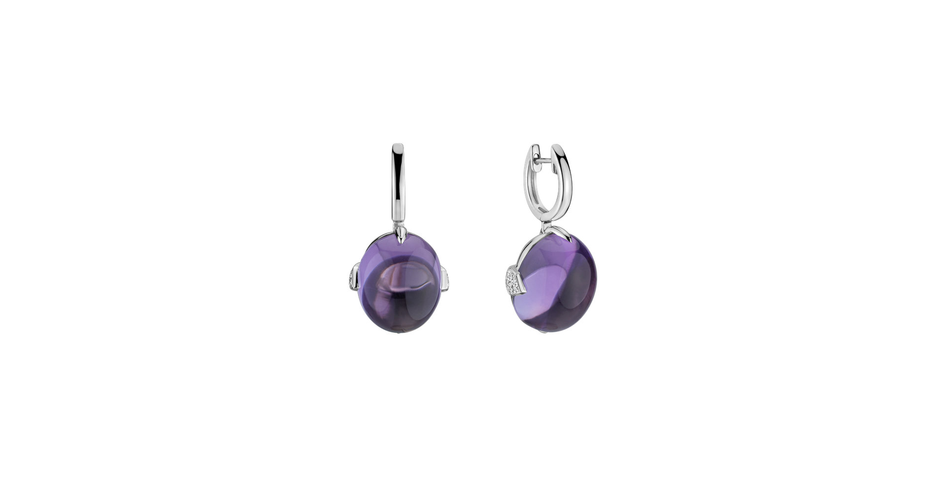 Diamond earrings with Amethyst Shining Grace