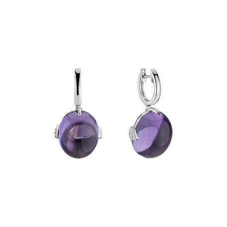 Diamond earrings with Amethyst Shining Grace