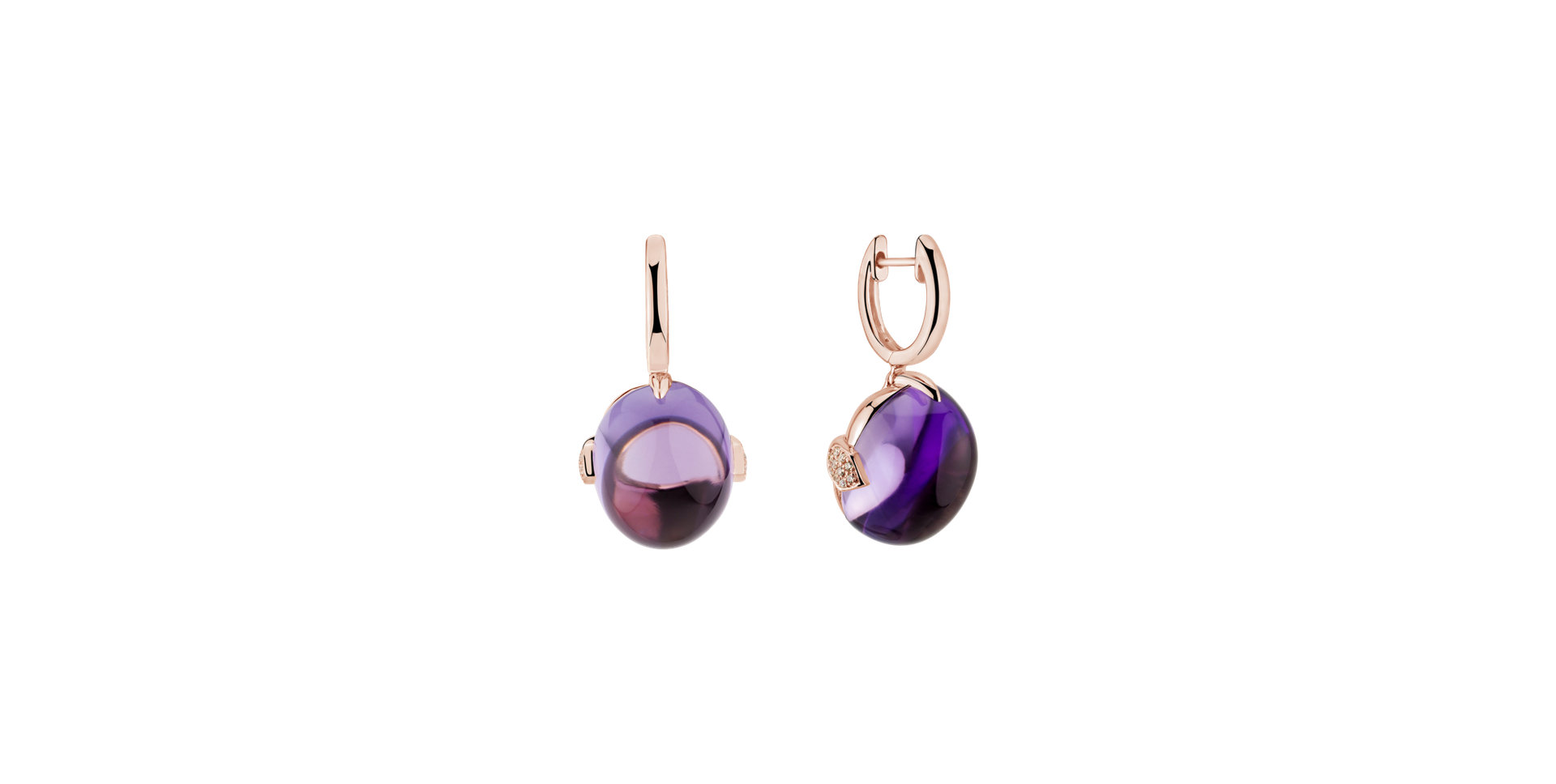 Diamond earrings with Amethyst Shining Grace