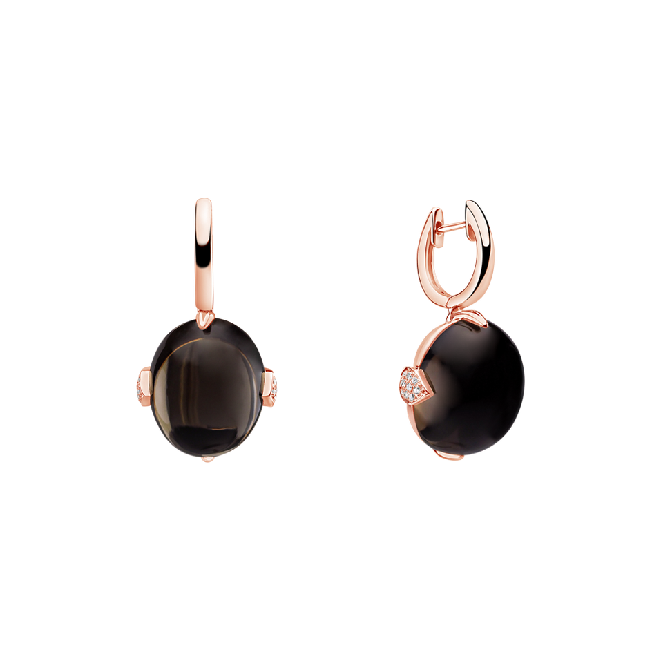 Diamond earrings with Quartz Shining Grace