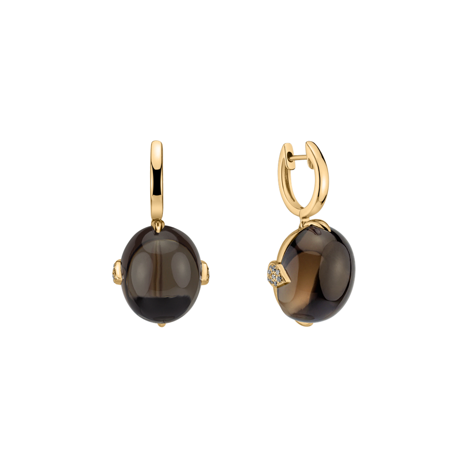 Diamond earrings with Quartz Shining Grace