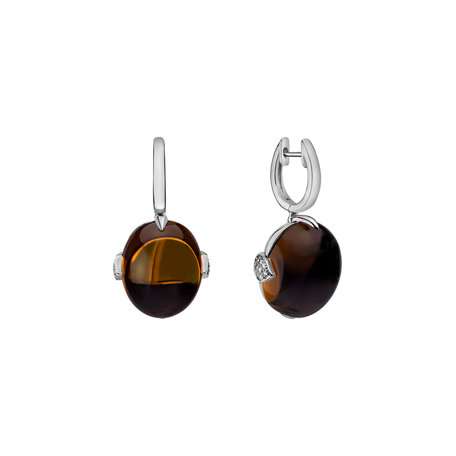 Diamond earrings with Quartz Shining Grace