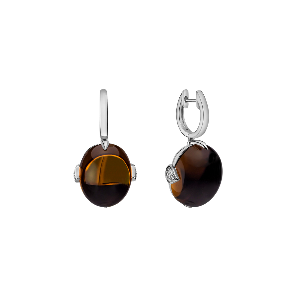 Diamond earrings with Quartz Shining Grace