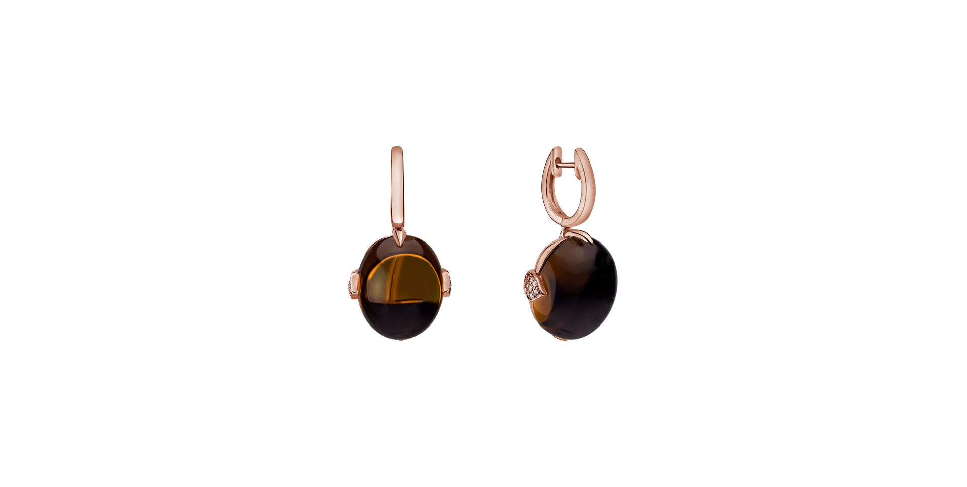 Diamond earrings with Quartz Shining Grace