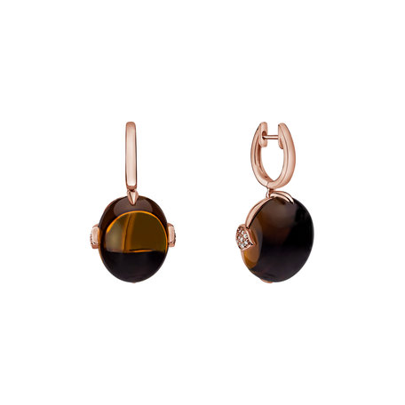 Diamond earrings with Quartz Shining Grace