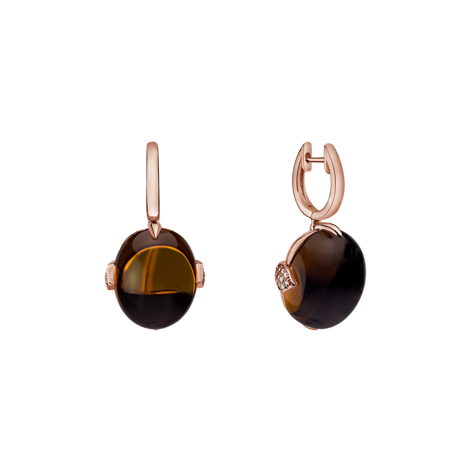 Diamond earrings with Quartz Shining Grace