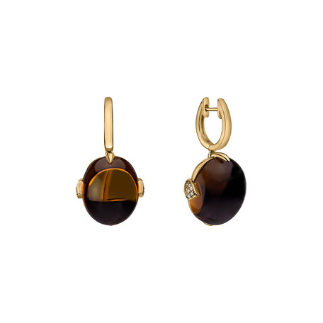 Diamond earrings with Quartz Shining Grace