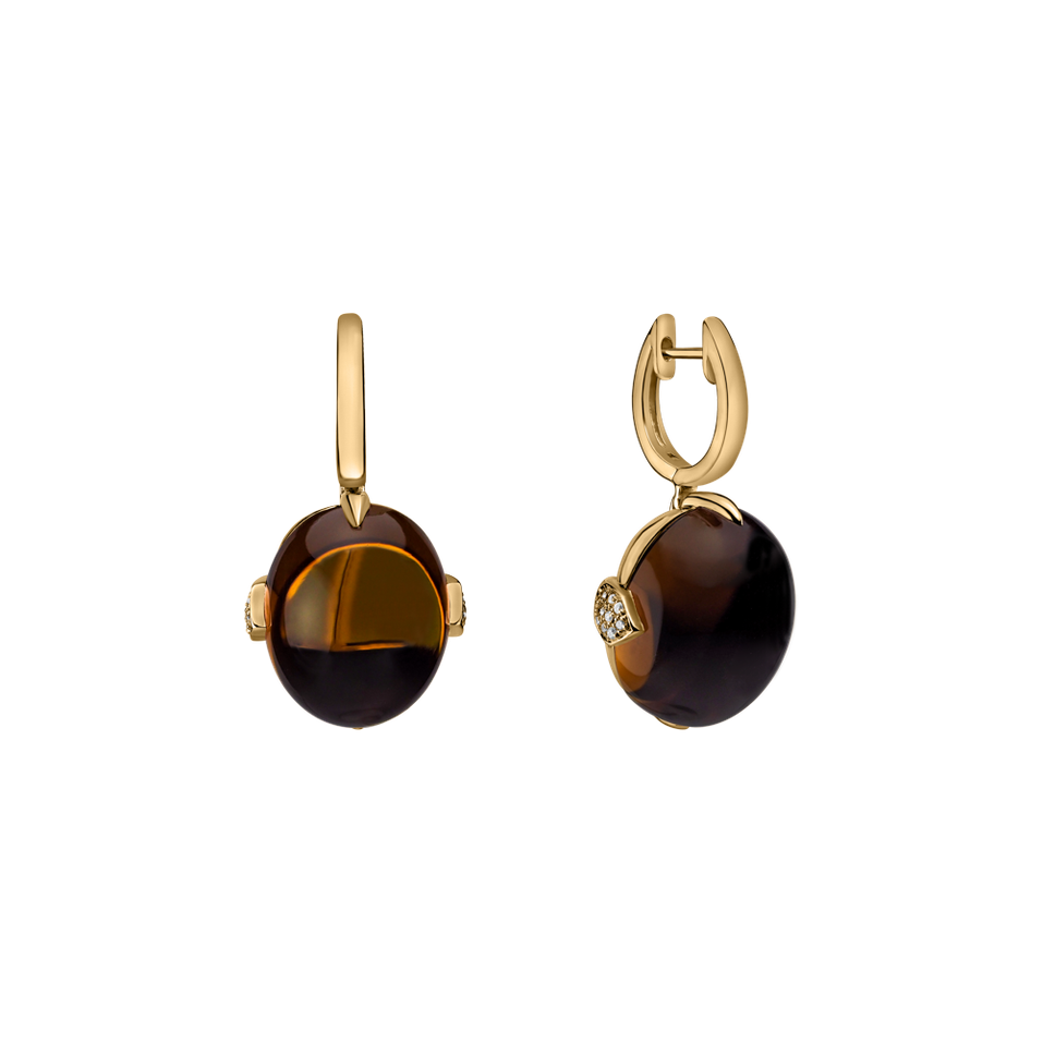 Diamond earrings with Quartz Shining Grace