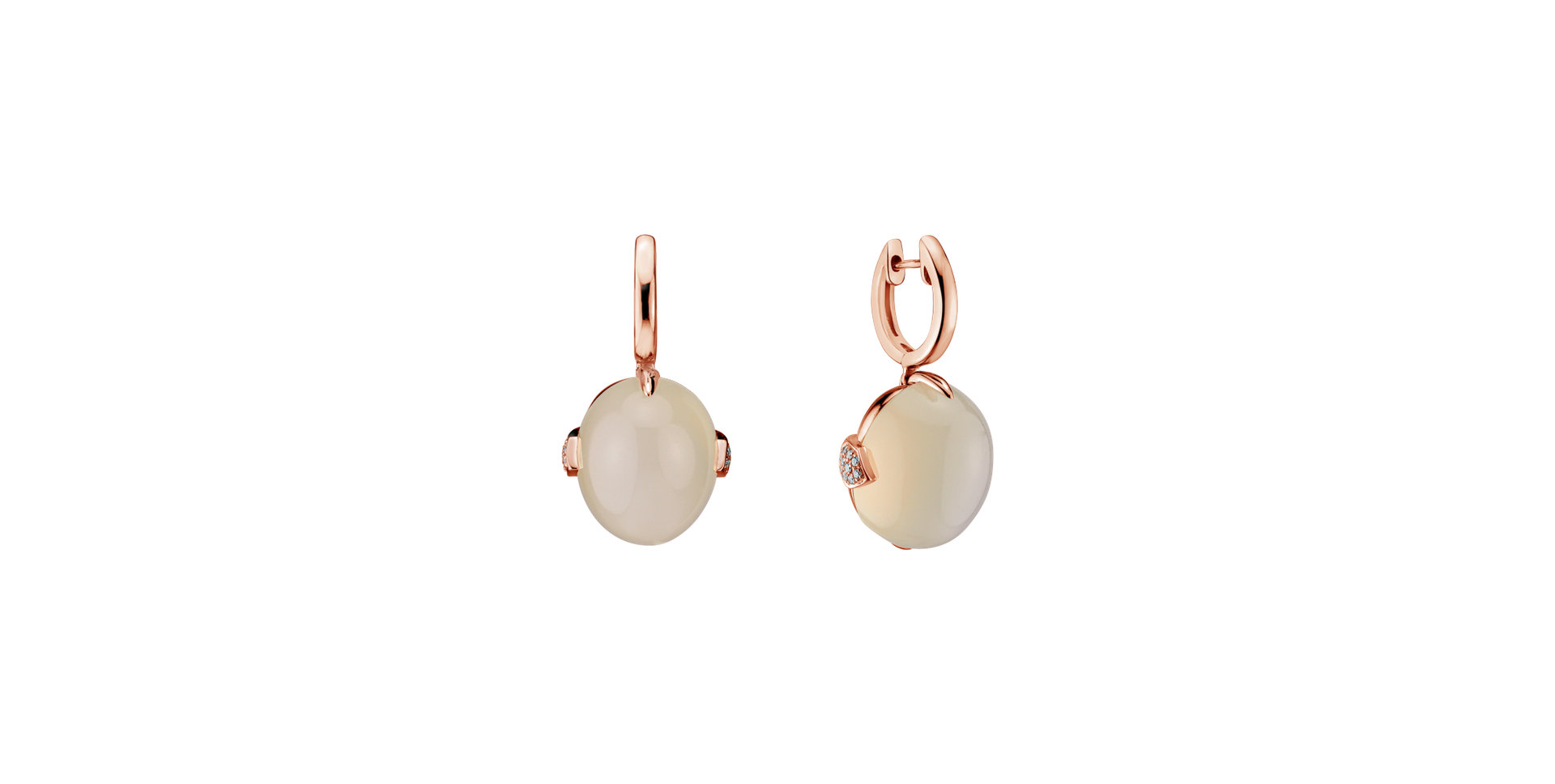 Diamond earrings with Moonstone Shining Grace