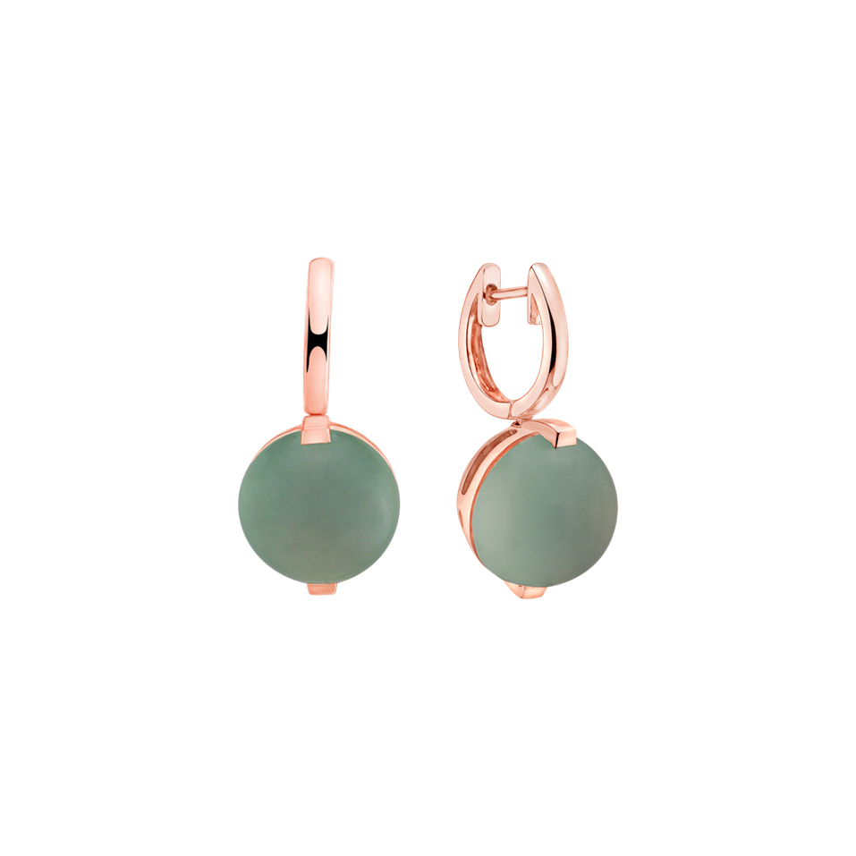Earrings with Chalcedony Space Signature